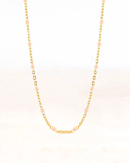 Stainless steel ketting neva goud peach - conceptstore Liefs uit Zierikzee 
