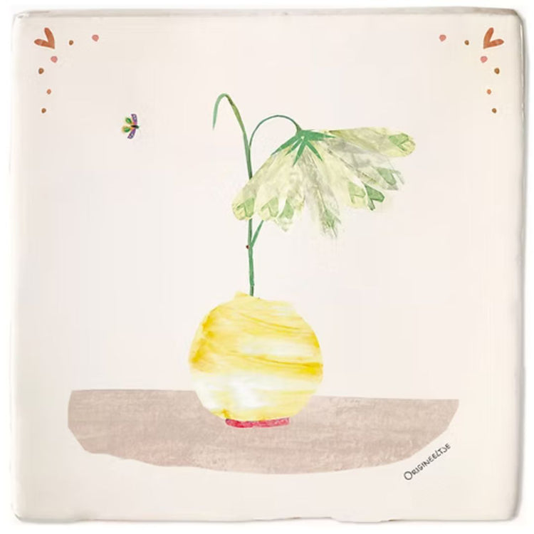 Tegeltje januari sneeuwvlokje - conceptstore Liefs uit Zierikzee 