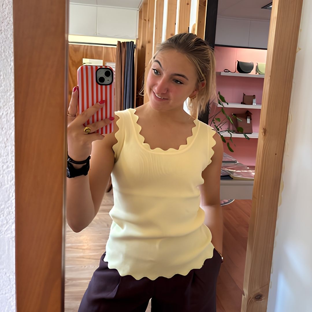 Top ruffle geel - conceptstore Liefs uit Zierikzee 