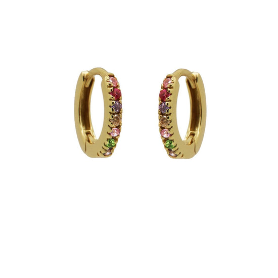 Plain Hoops Round FUSION Zirconia Goldplated