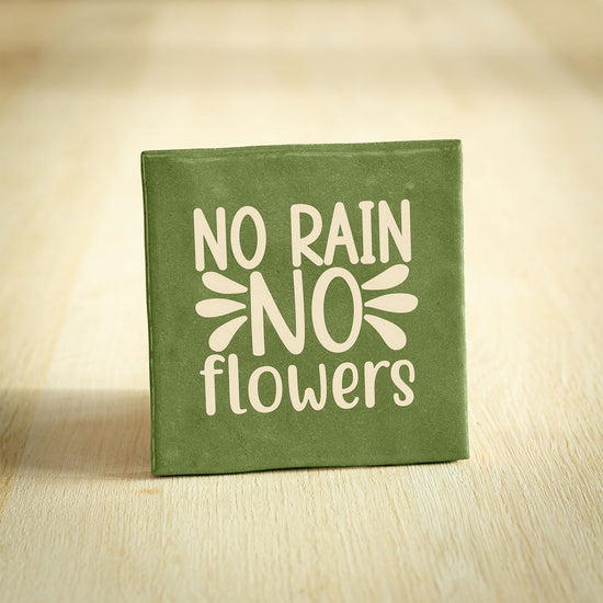 Tegeltje no rain no flowers