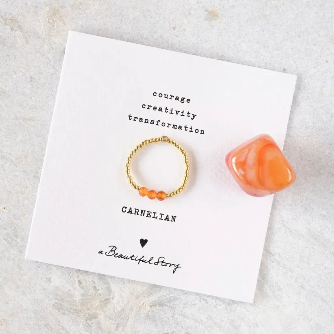 ring carnelian - a beautiful story - Conceptstore Liefs uit Zierikzee 