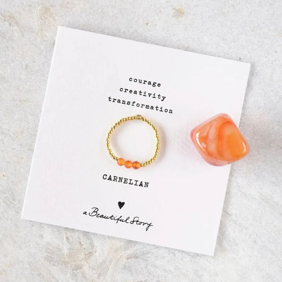 ring carnelian - a beautiful story - Conceptstore Liefs uit Zierikzee 