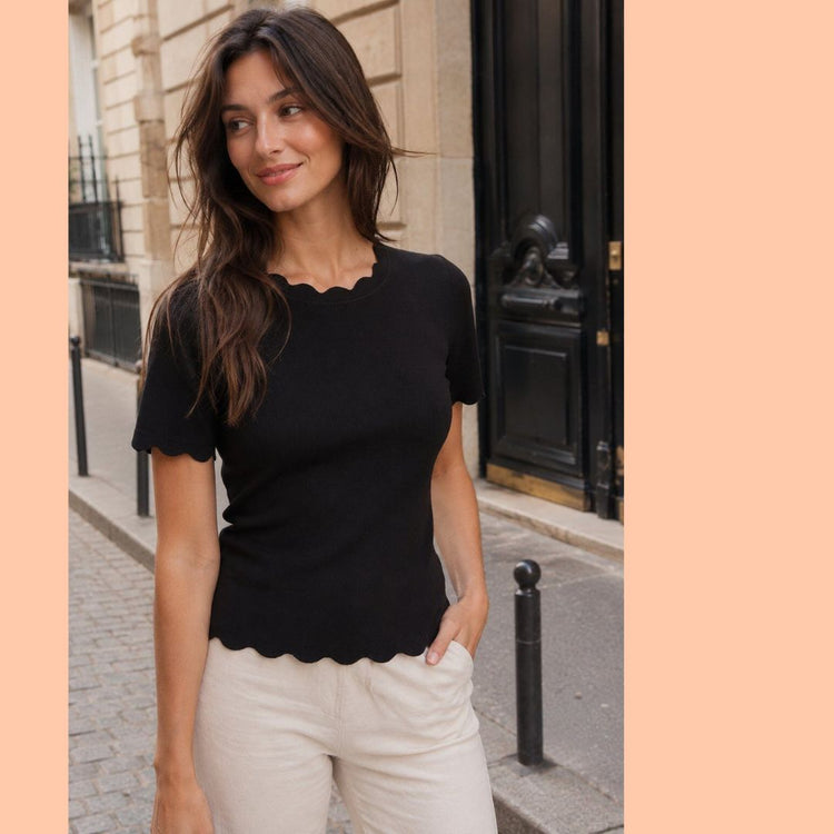 ruffle shirt zwart - Liefs uit Zierikzee 