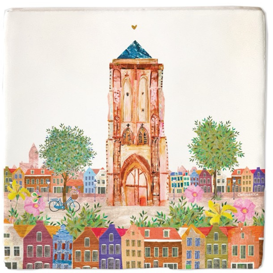Tegeltje dikke toren - conceptstore Liefs uit Zierikzee 