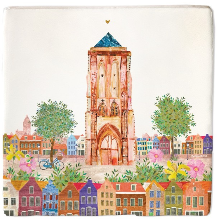 Tegeltje dikke toren - conceptstore Liefs uit Zierikzee 